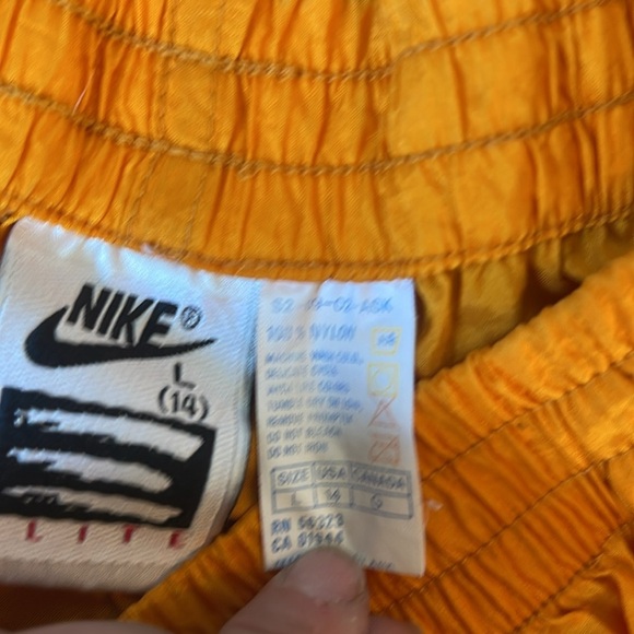 Vintage 90s Nike Orange and red Athletic Shorts with Red Trim - Picture 4 of 8